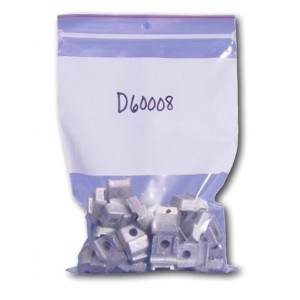 Poly Bags White Block Clear Resealable 2 Mil 12