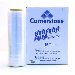 Cornerstone Pre-Stretched Hand Wrap (Eco-Supreme) - 16 in. x 1476 ft.