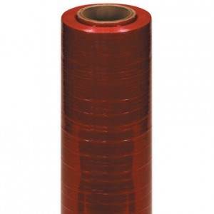 Hand Stretch Wrap Film - Cast, 80 Gauge 18 in. x 1500 ft., Red