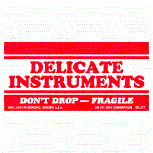 Delicate Instruments-Dont Drop Fragile Label - 2-1/2