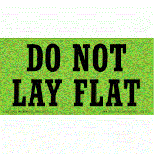 Do Not Lay Flat Label - 2-1/2