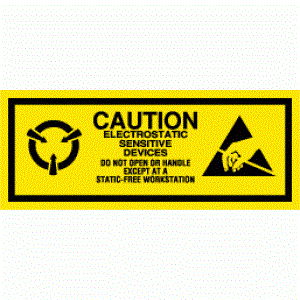Removable Caution Electrostatic Sensitive Devices Label - 2