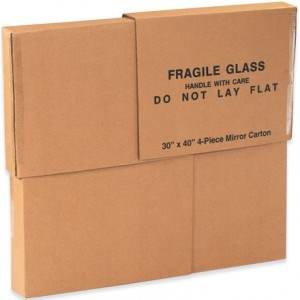 4-piece Mirror Corrugated Boxes - 30 x 3 1/2 x 40