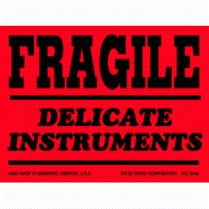 Fragile Delicate Instruments Label - 3