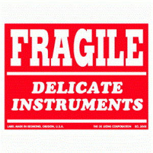 Fragile Delicate Instruments Label - 3