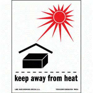 International Keep Away From Heat Label - 3