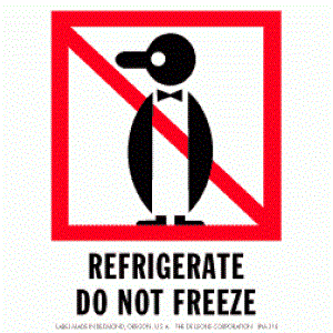 International Refrigerate Do Not Freeze Label - 3