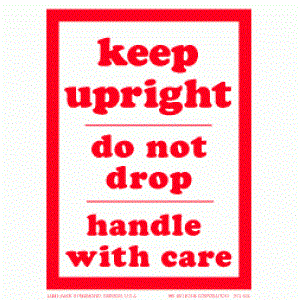 Keep Upright-Do Not Drop-Handle with Care Label - 3