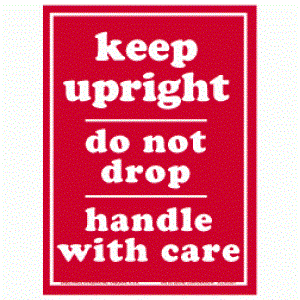 Keep Upright-Do Not Drop-Handle with Care Label - 3