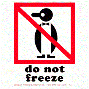International Do Not Freeze Label - 4 