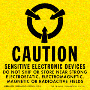 Caution Sensitive Electronic Devices Label - 4