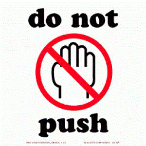 Do Not Push Label - 4