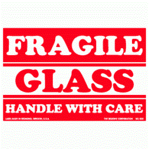 Fragile-Glass Handle with Care Label - 4