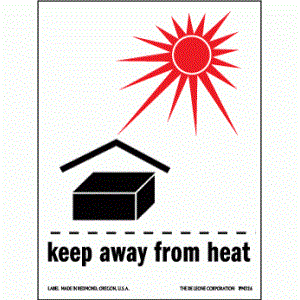 International Keep Away From Heat Label - 4