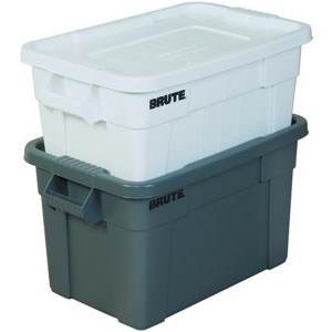 Brute Tote with Lid 14 Gal. Gray