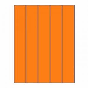 Fluorescent Orange Laser Label Sheets - Full Sheet, 4 Back Scores