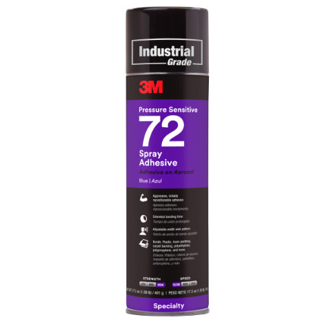 3M™ Pressure Sensitive Spray Adhesive 72, Blue, 24 fl oz Can