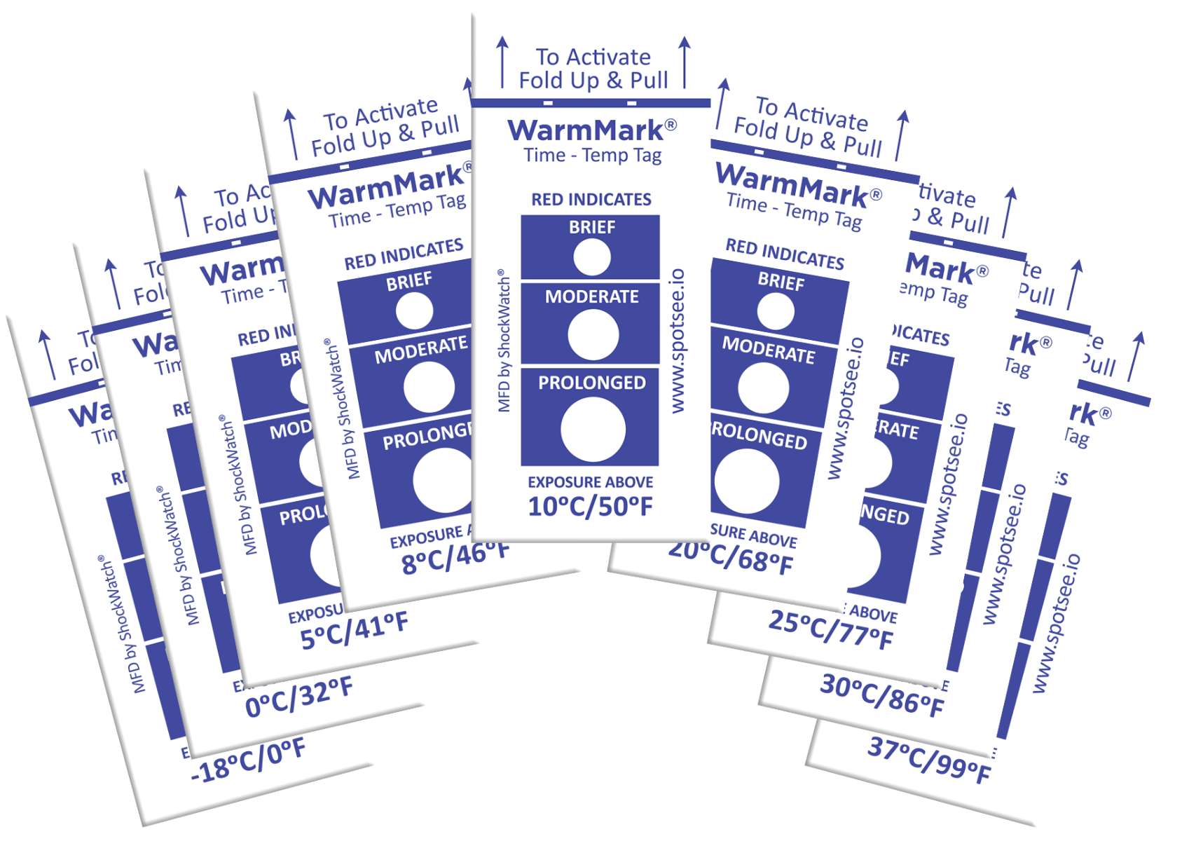 WarmMark Temperature Indicators group photo of spotsee warmmark temperature indicators