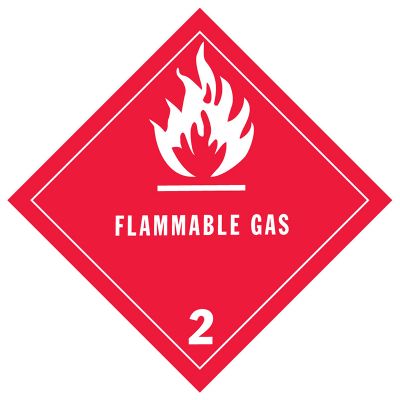 ORM-D-AIR Flammable Gas Aerosol Products Label - 1-1/2