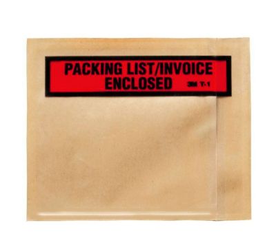 3M PLE-T1 INV Top Print Packing List Envelope - 4-1/2 in. x 5-1/2 in.