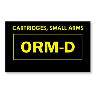 ORM-D Cartridges Small Arms Label - 2