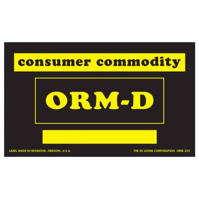 ORM-D Consumer Commodity Label - 3