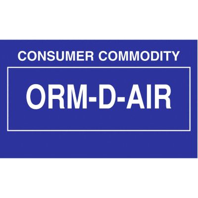 ORM-D-AIR Consumer Commodity Label - 1-1/2